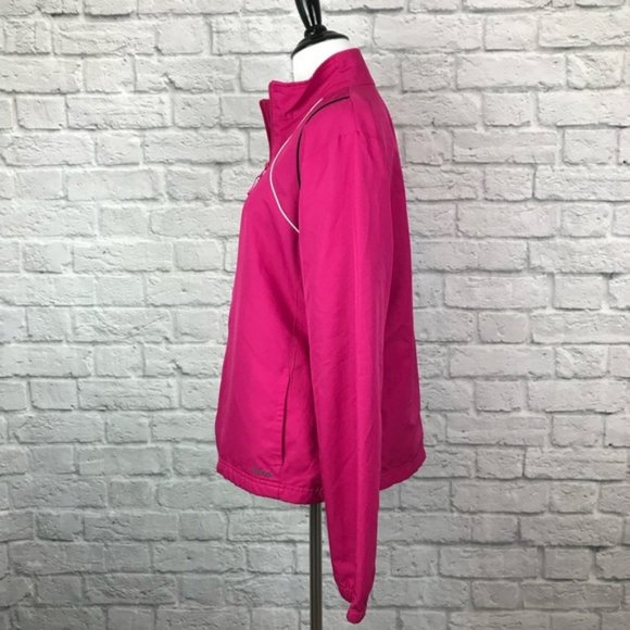 Reebok Windbreaker Rain Jacket Large Pink White - Picture 4 of 8